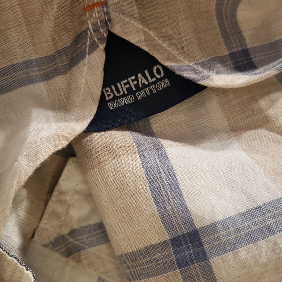 Buffalo David Bitton Teen Mens sz M short Sleeve Button Up Western Plaid - Picture 10 of 11